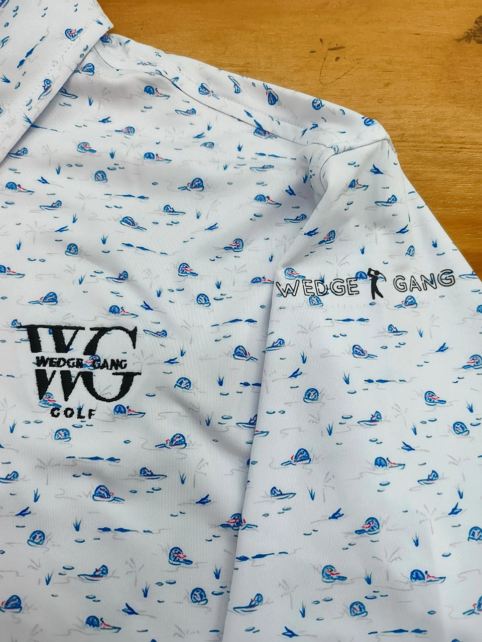2025 Wedge Gang Beige Duck Print Polo