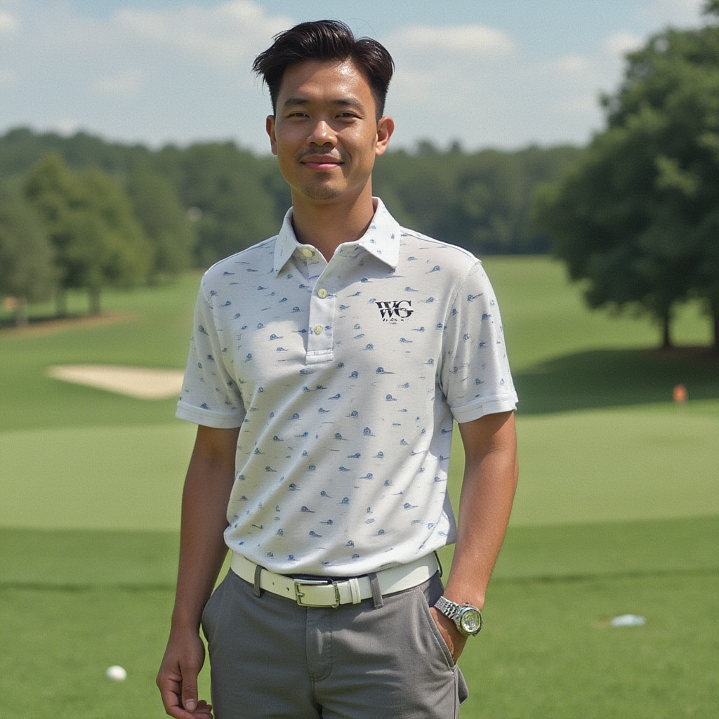 2025 Wedge Gang Beige Duck Print Polo