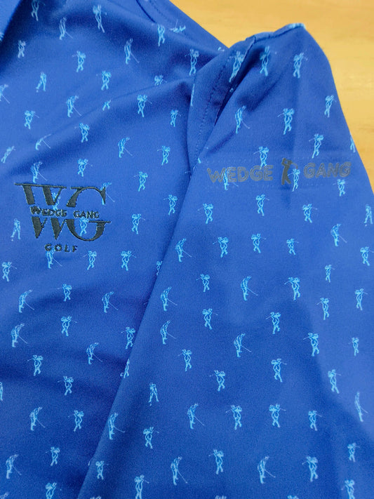 2025 Wedge Gang Blue Golfer Polo Shirt