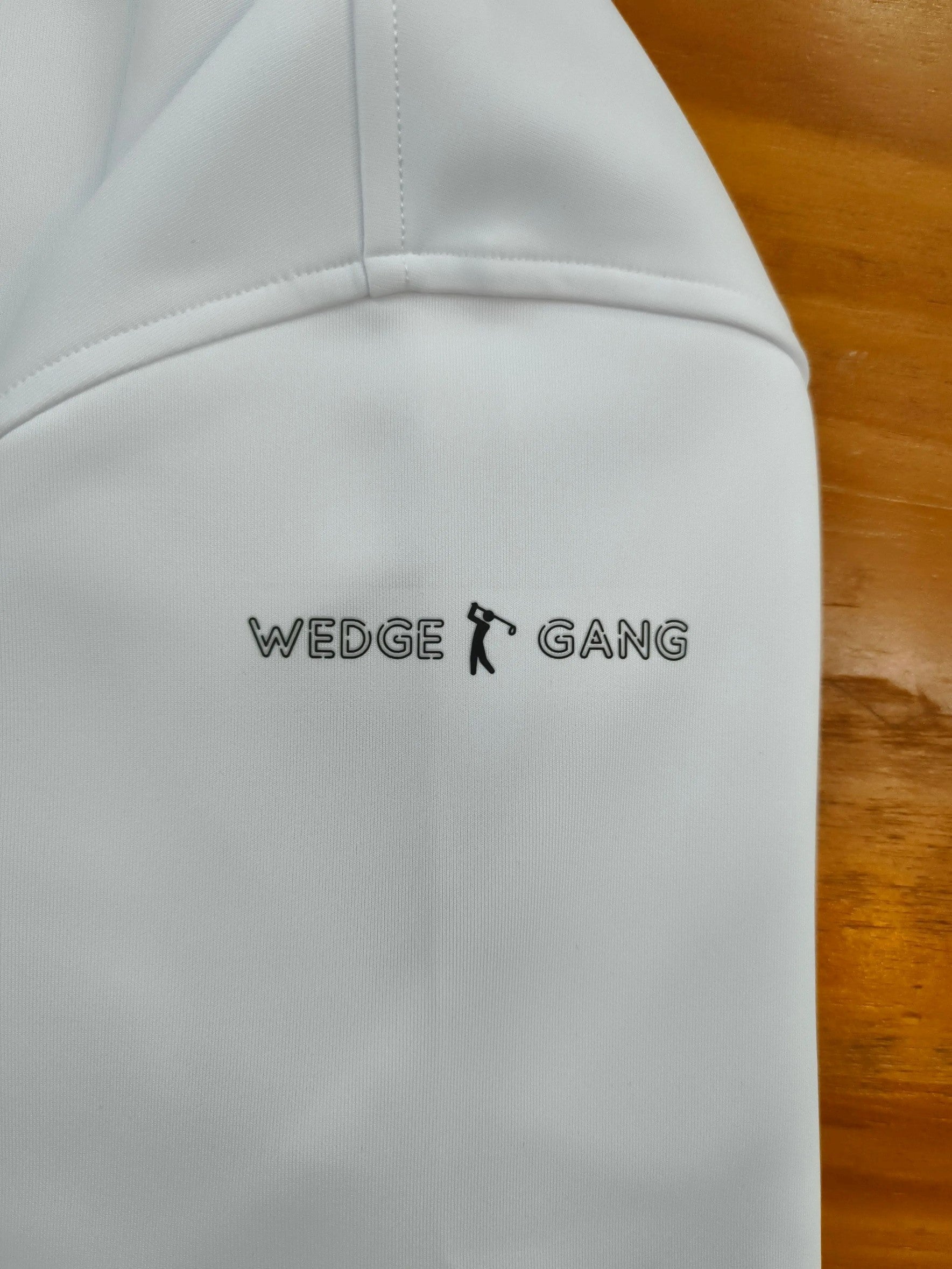 2025 White & Gray Quarter Zip Pullover – Wedge Gang