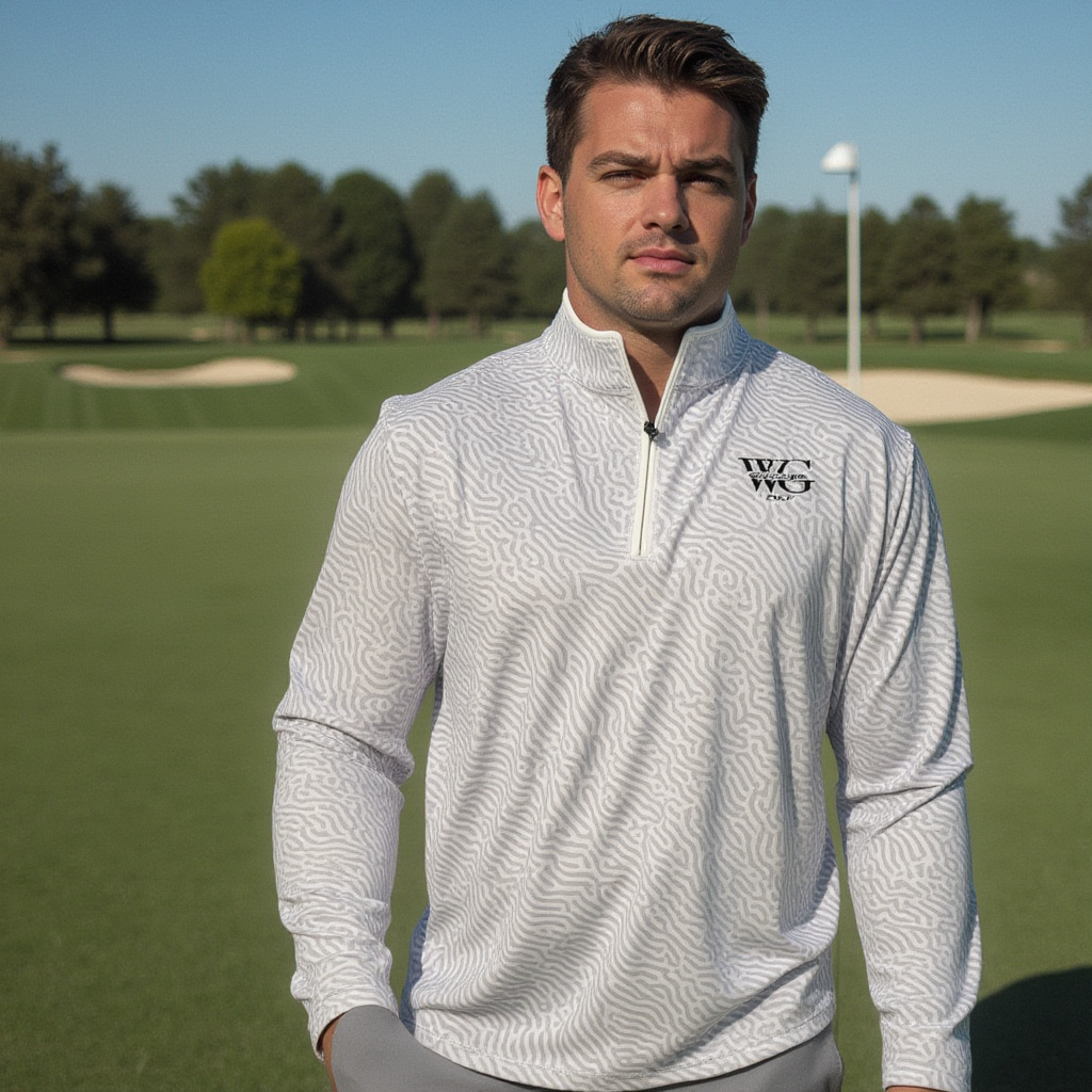 2025 Wedge Gang Zebra Print Quarter Zip Pullover